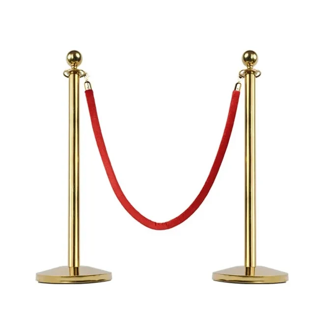 Crowd Control Stanchions With Velvet Rope (1.04ft x 3.28ft) 1
