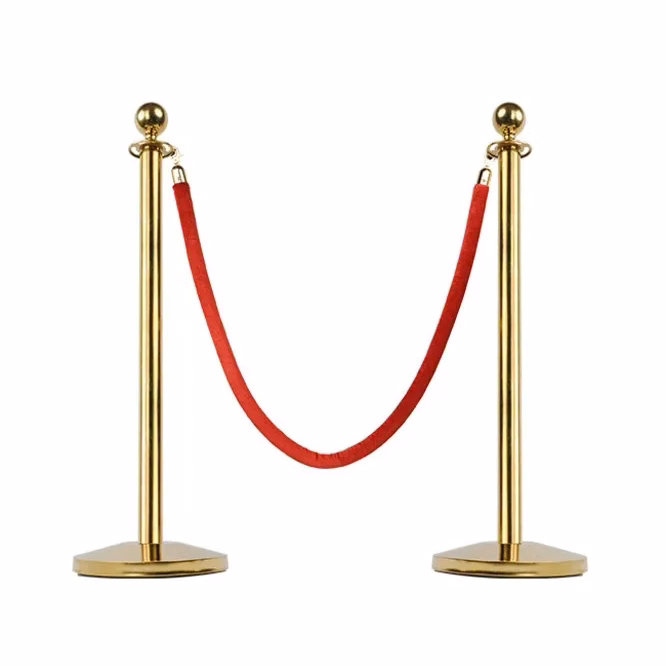 Crowd Control Stanchions With Velvet Rope (1.04ft x 3.28ft)