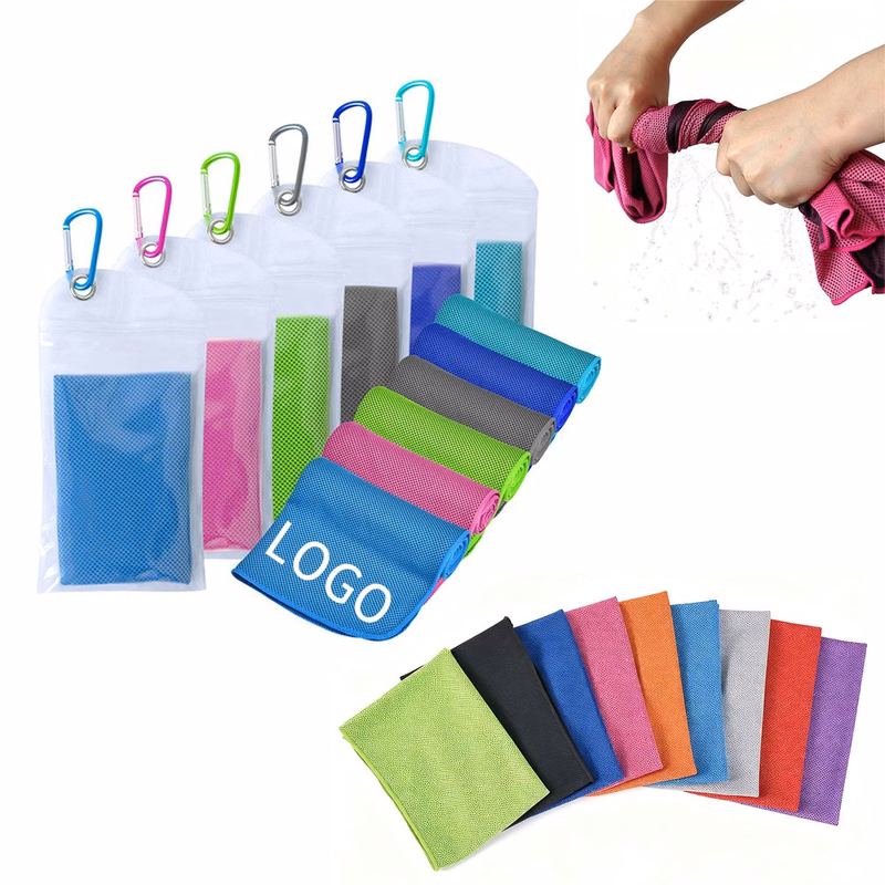 40" x 12" Microfiber Quick-Dry Cooling Towel with Carabiner