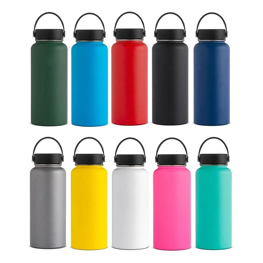 32 Oz Water Bottle Handle Lid, custom water bottle with logo imprint 1