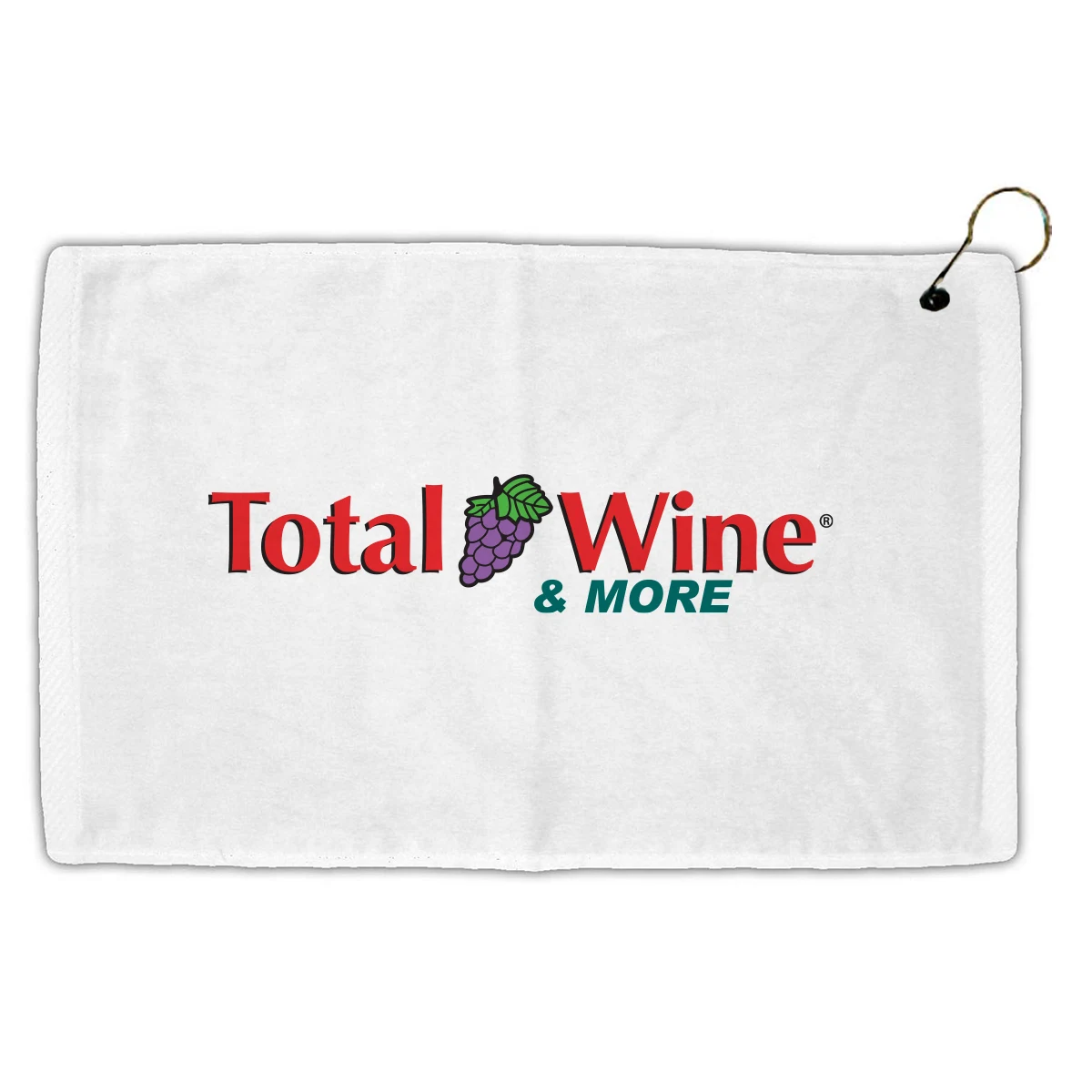 Turkish Hemmed White Golf Towel 16"x25" 1
