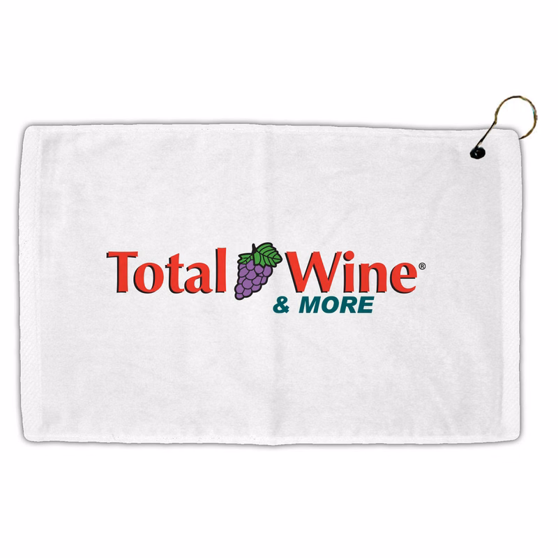 Turkish Hemmed White Golf Towel 16"x25"