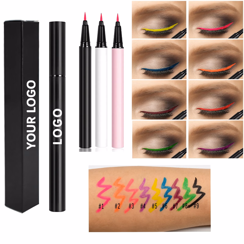 Waterproof Liquid Eyeliner with Brush Tip
