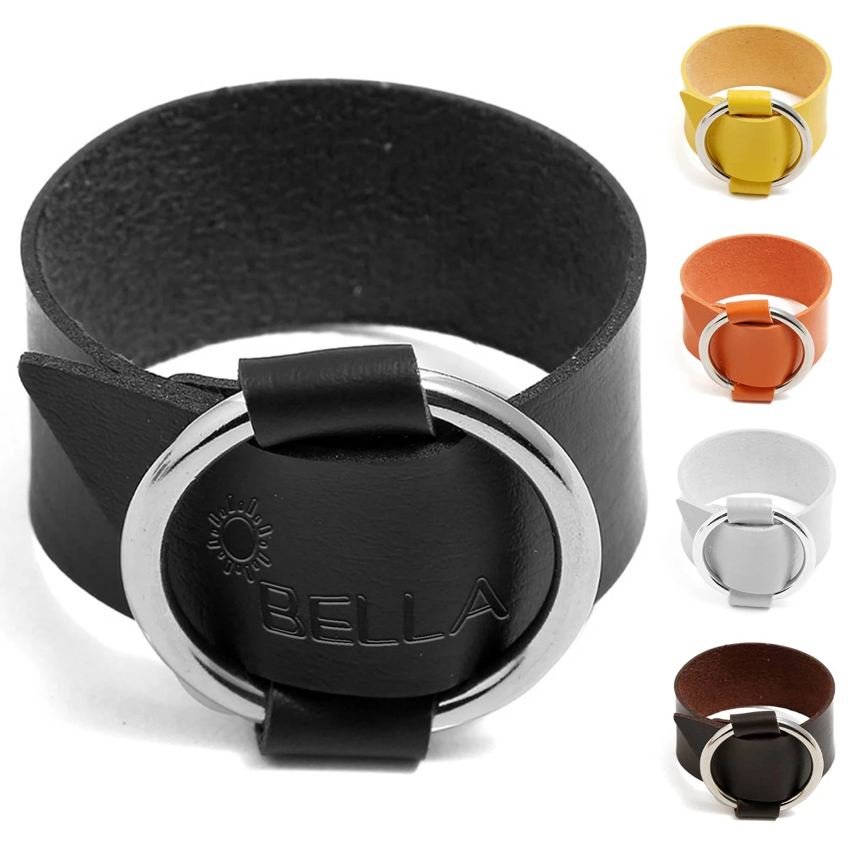 PU Simple punk trend hoop bracelet 1