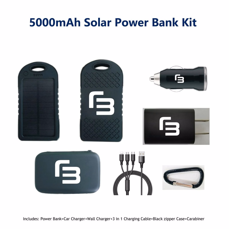 Multifunction Traveler Zippered Case with Power Bank & Cable