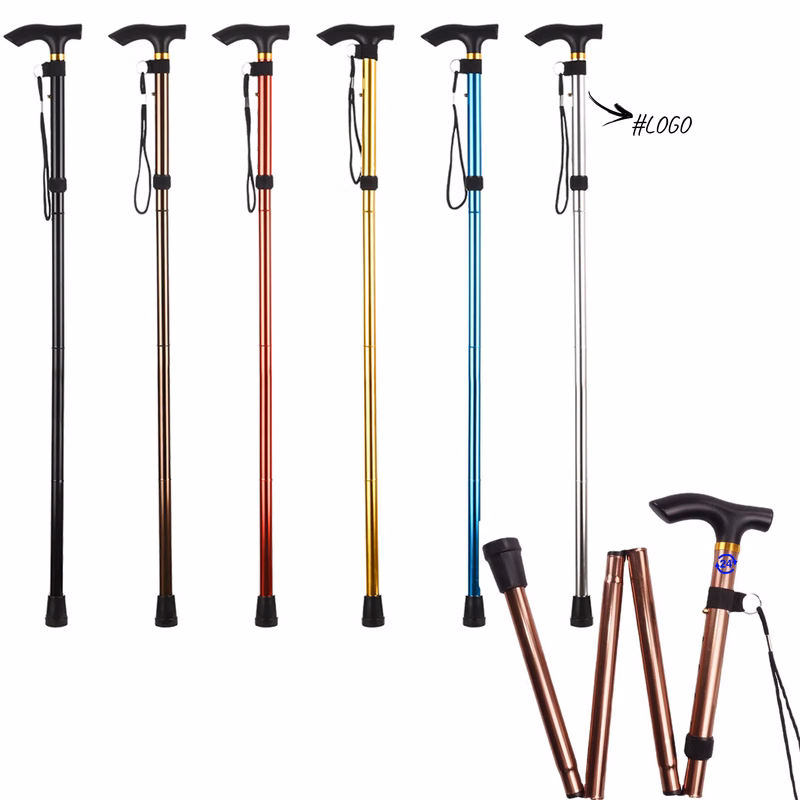Folding Light Walking Stick Adjustable Aluminum