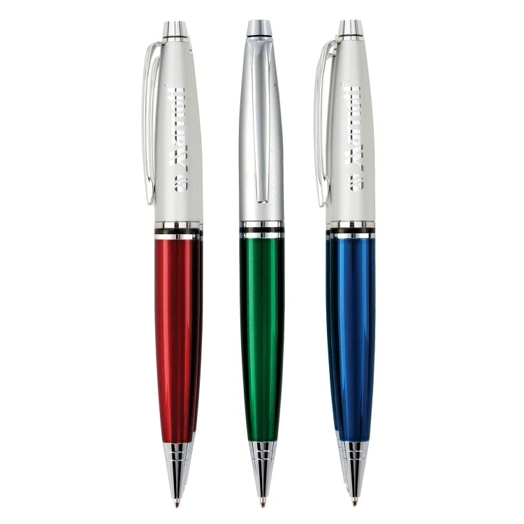 Omega Brass Twist Action Ballpoint Pen w/ Chrome Finish 1