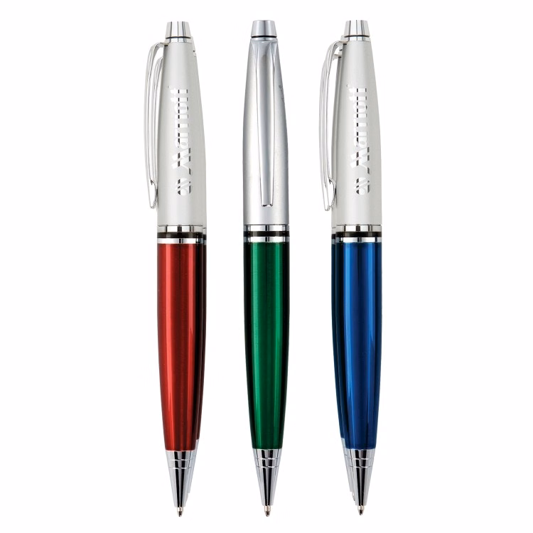Omega Brass Twist Action Ballpoint Pen w/ Chrome Finish