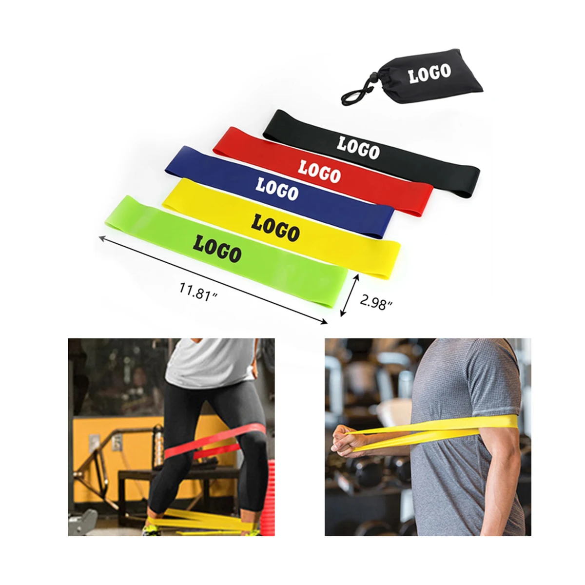 Convenient 5 - Levels Resistance Bands Workout Set with Free - of - Charge Carry Bag 1