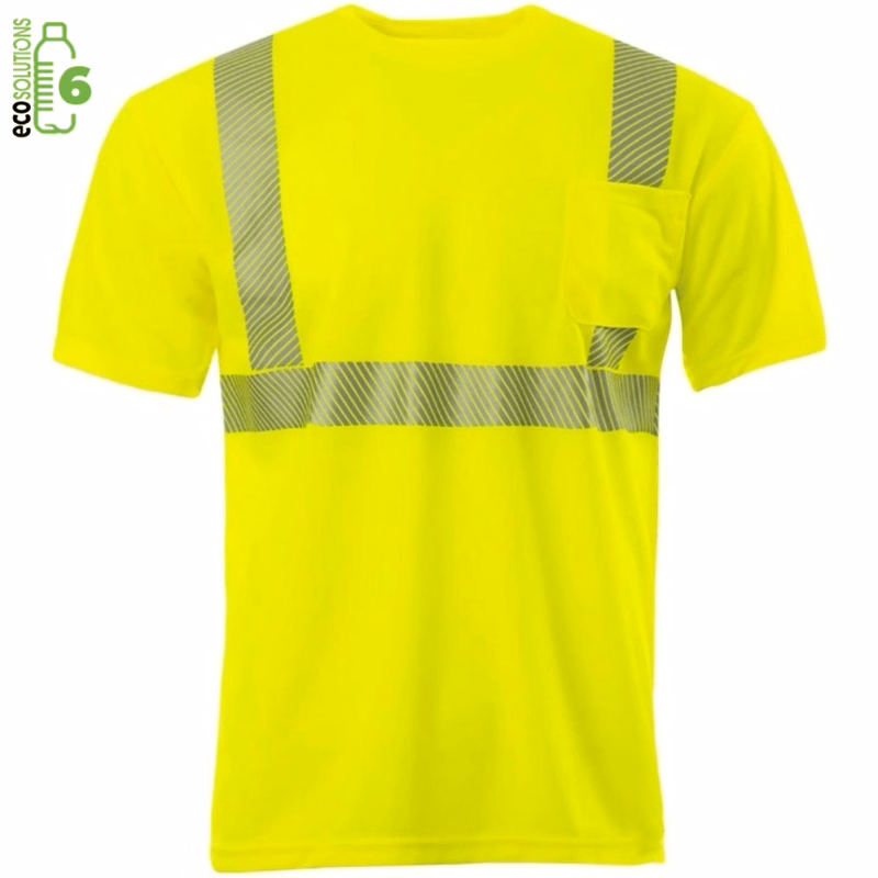 rPET Class 2 Segmented Tape Safety T-Shirt With Pocket