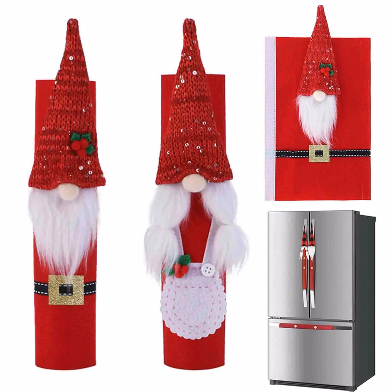 Christmas Refrigerator Door Handle Protective Covers