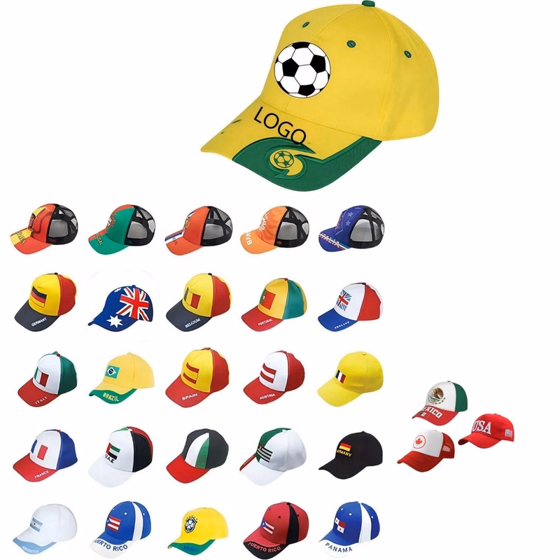 Baseball Cap With  Flag Pattern