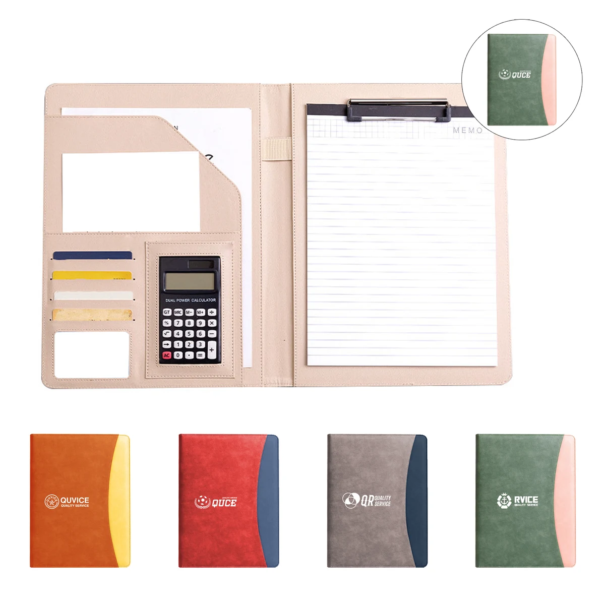 Multifunctional A4 Leather Folder With Calculator And NotePad (25 Page) 1