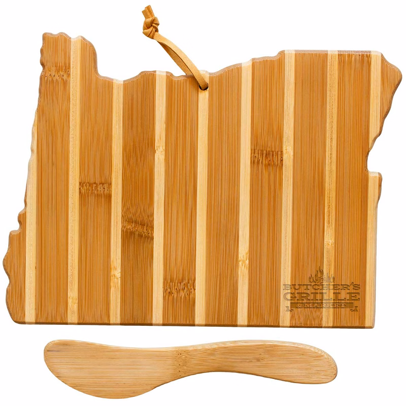 Oregon Charcuterie Board with Spreader Knife Gift Set