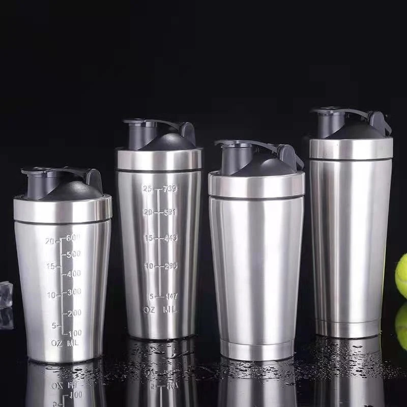Stainless Steel Vacuum Shaker Bottle with Scale 1