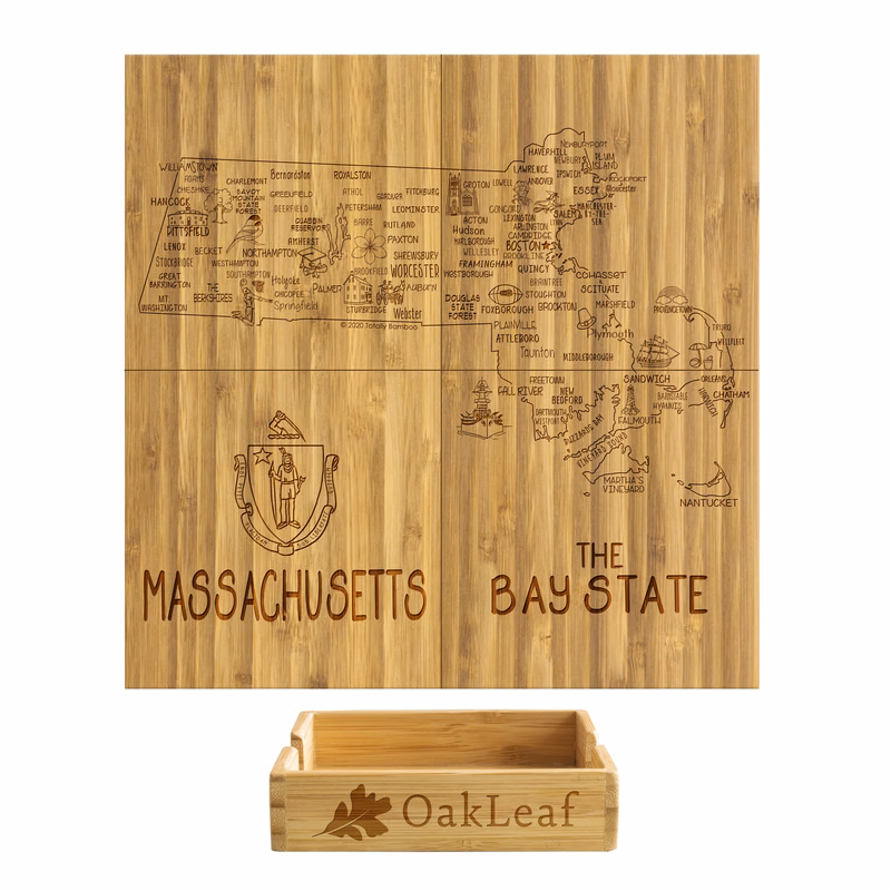 Massachusetts Puzzle Coaster Set