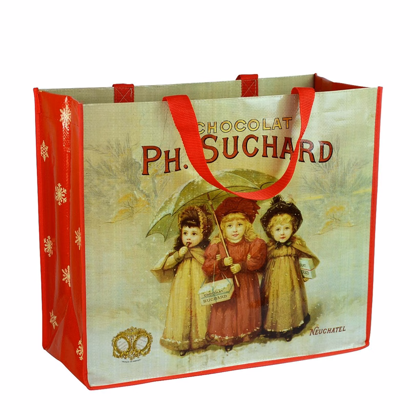 Top-Notch Full-Color 180g Double Laminated Woven PP Shopping Bag 18"x15.5"x7.5"