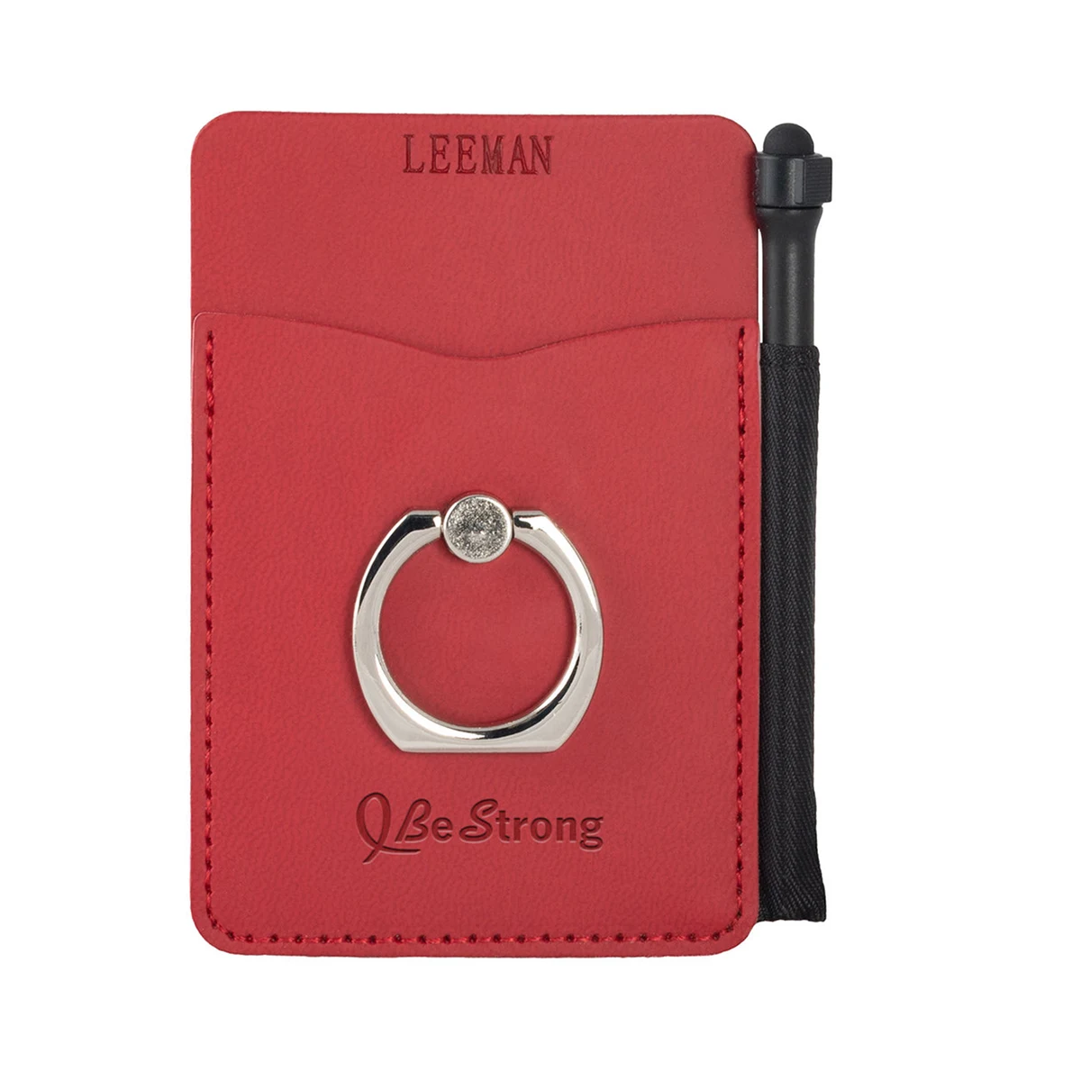 Tuscany Card Holder With Metal Ring Phone Stand And Stylus 1