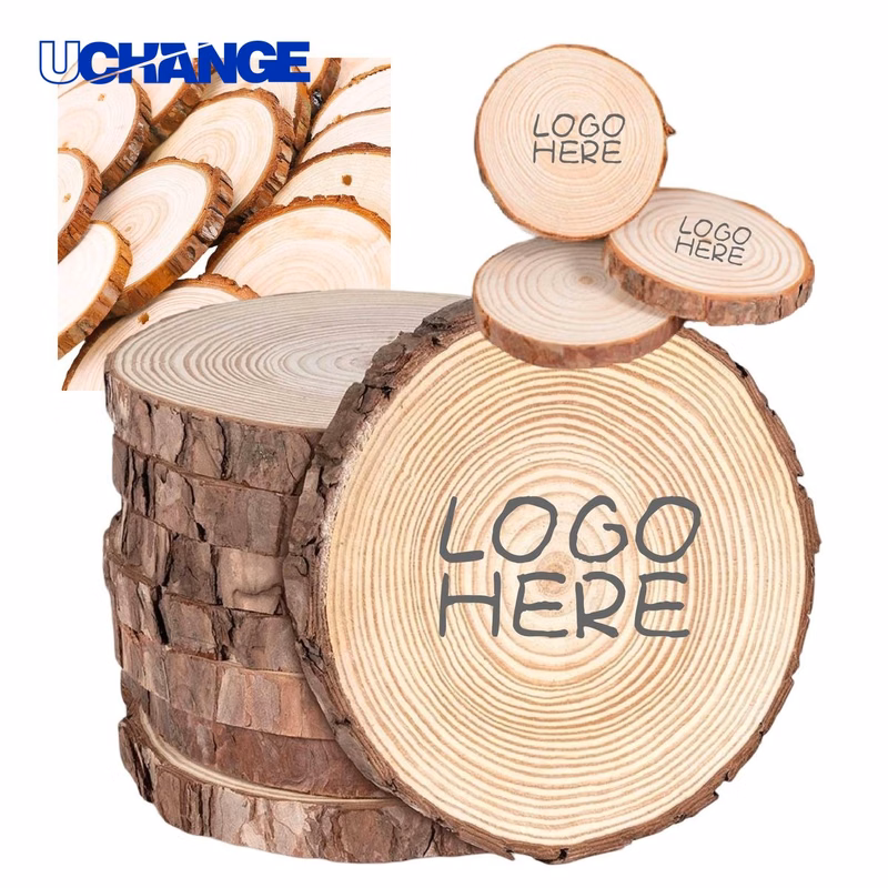 Nature Wooden Round Coaster Mat