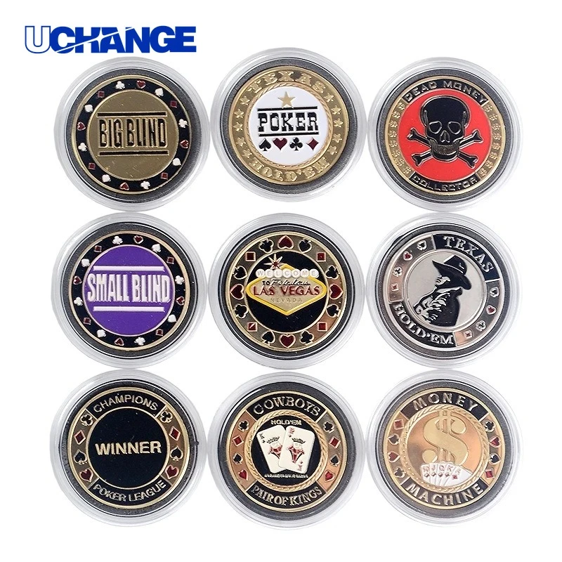 Round Metal Casino Chip Challenge Coin Collectible Token 1