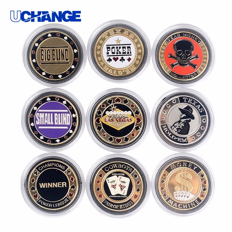 Round Metal Casino Chip Challenge Coin Collectible Token