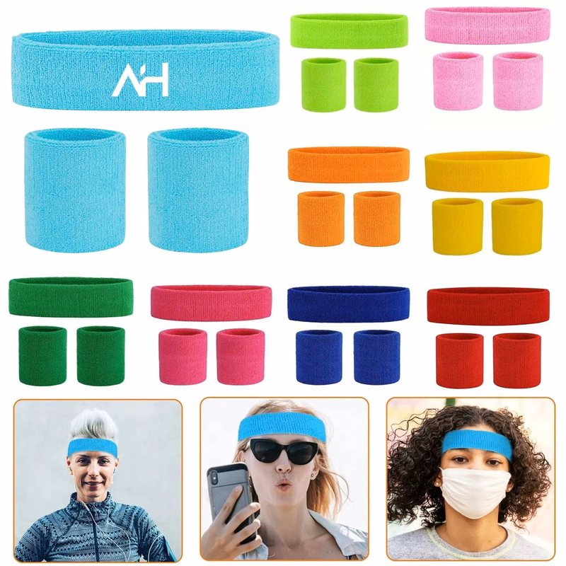 Yoga Basketball Sweatband Headband Three Piece Set