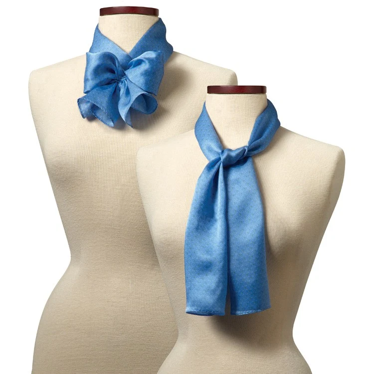 French Blue Felton Silk Scarf - 8"x45" 1