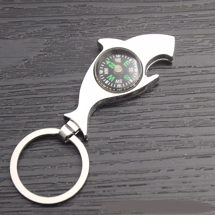 Key Ring With a Wheel Compass