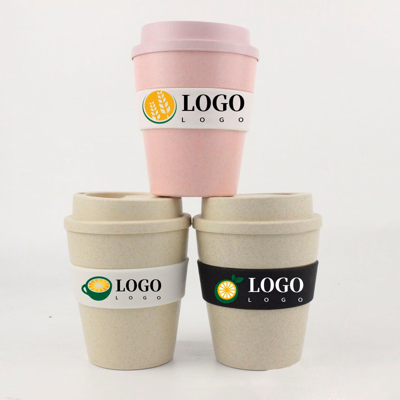 12 Oz. Bamboo Takeaway Coffee Cup With Lid & Spill Stopper