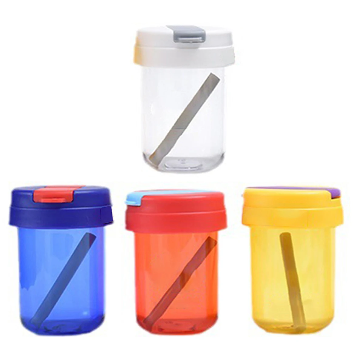 Plastic Cup With Straw 1