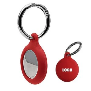 Versatile Silicone Airtag Keychain Holder Key Ring With Metal Carabiner 1