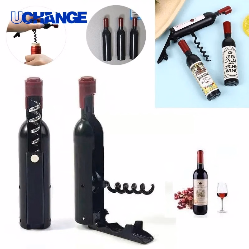 Magnetic Wine Bottle-Shaped Corkscrew Opener Tool