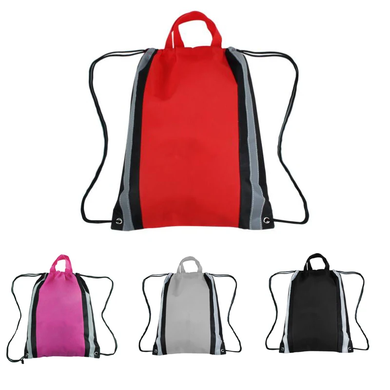 Polyester Reflective Drawstring Backpack 1