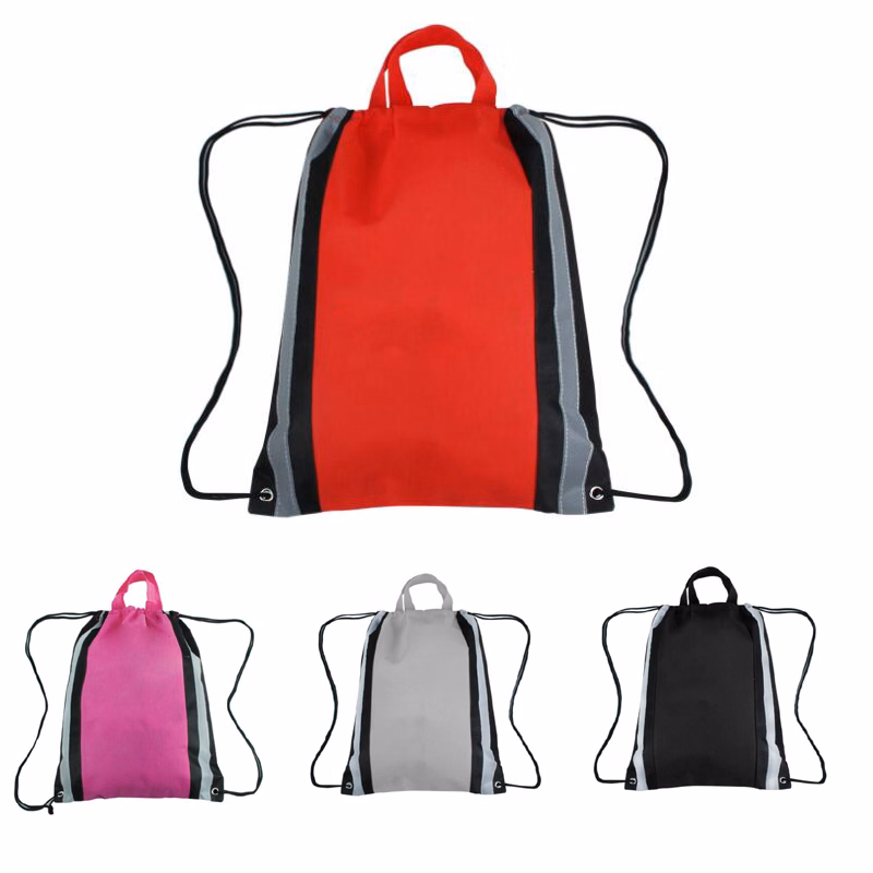 Polyester Reflective Drawstring Backpack