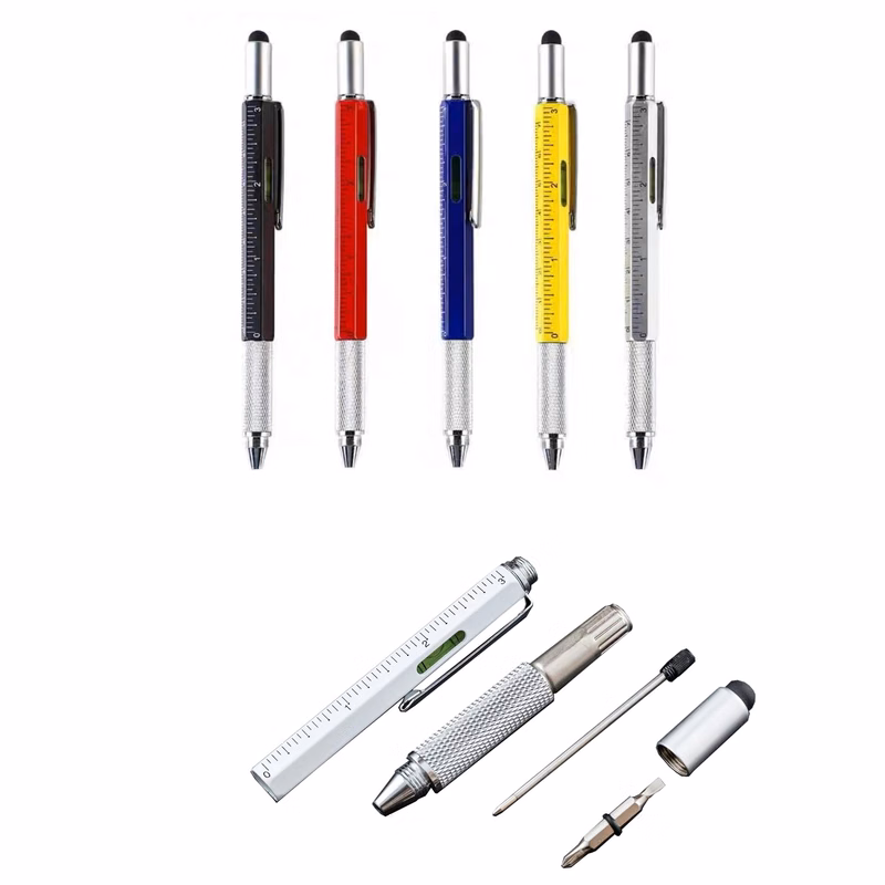 6-in-1 Multifunction Tools Pen MOQ 100pcs