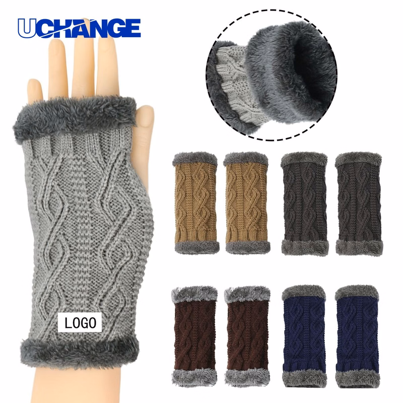 Knitted Fingerless Wrist Gloves