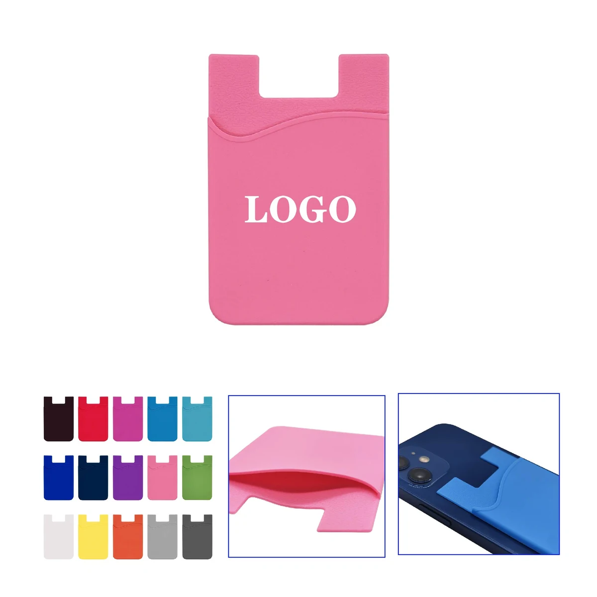 MOQ 10 pcs Soft Silicone Card Pouch 1