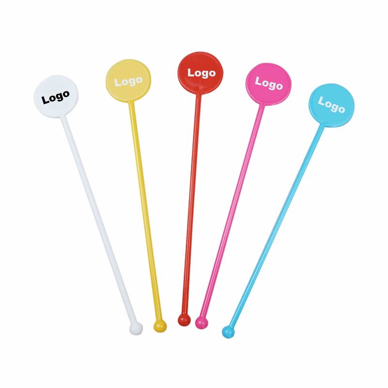 Round Head Plastic Swizzle Sticks
