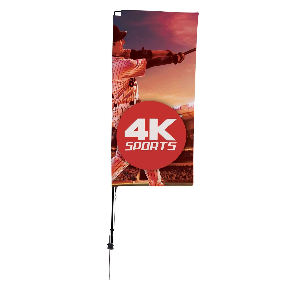7' Streamline Rectangle Sail Sign Kit (Single-Sided with Ground Spike) 1