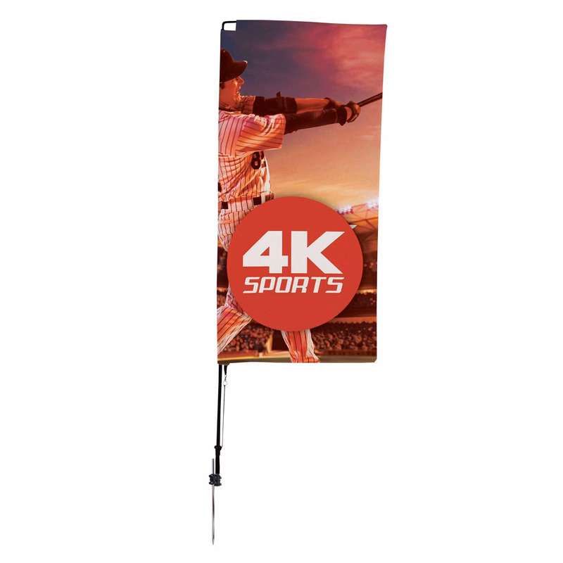 7' Streamline Rectangle Sail Sign Kit (Single-Sided with Ground Spike)