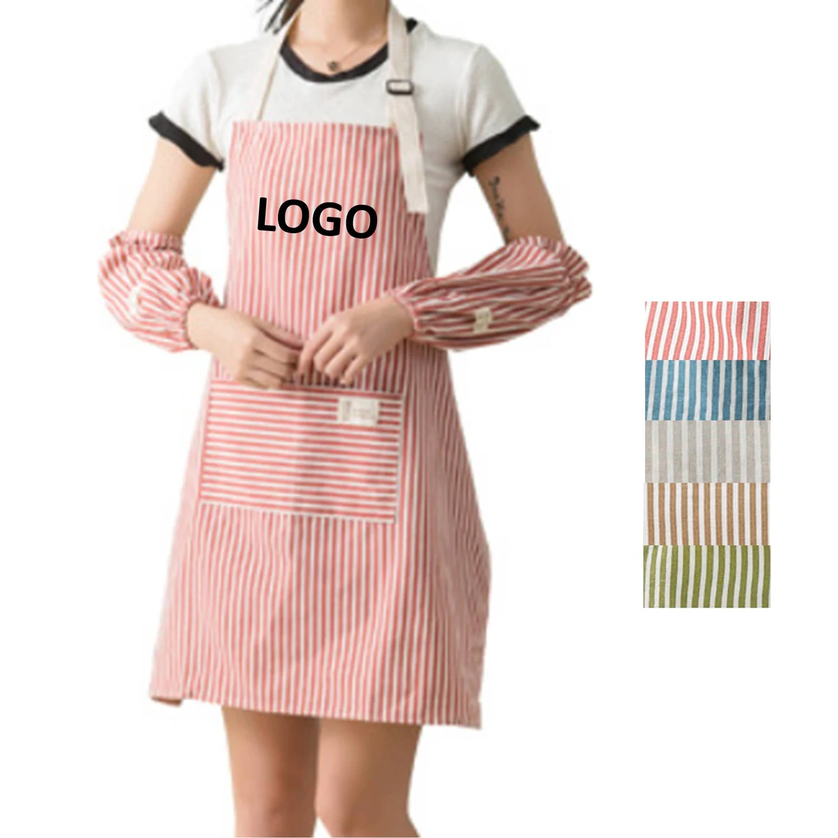 Custom Cotton Hemp Apron With Pockets 1