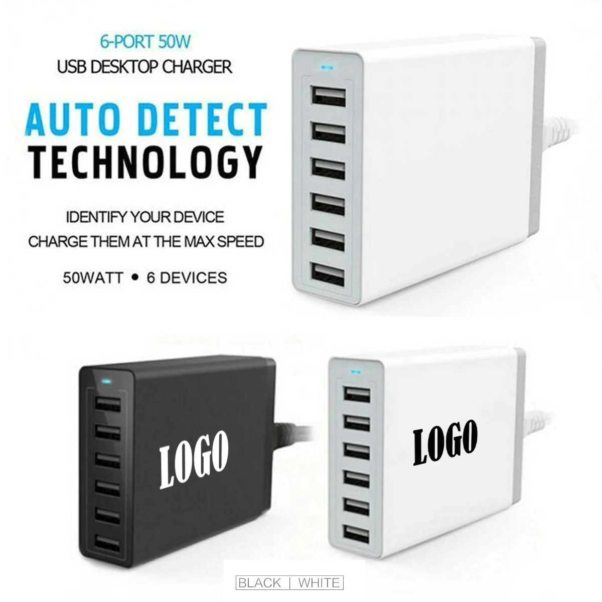 6- Port USB Charging Hub/ Home Charger Adapter 1