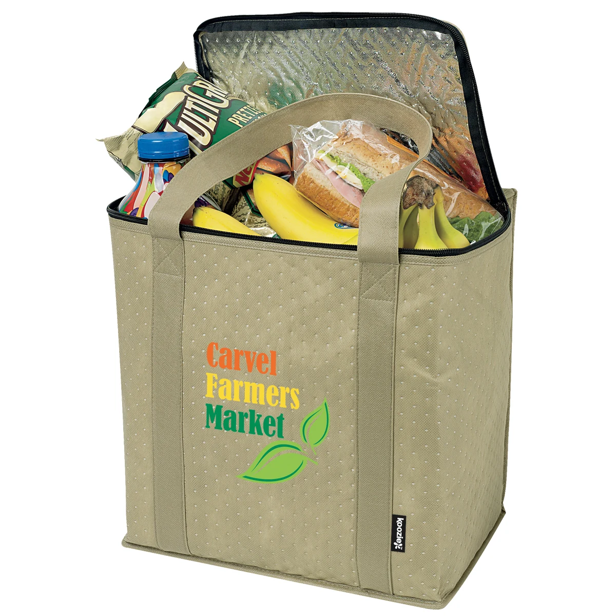 Koozie® Zippered Insulated Grocery Tote 1