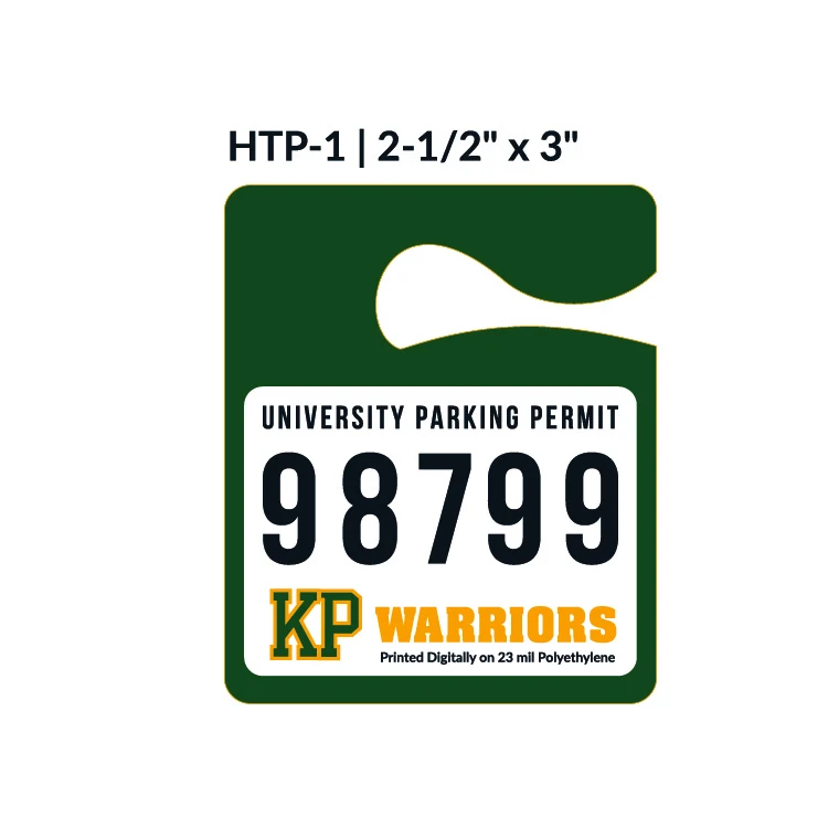 Numbered Hang Tag w/1 Side Imprint (2½"x3") 1