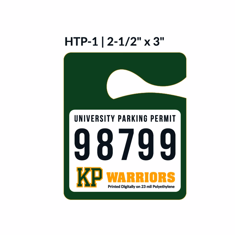 Numbered Hang Tag w/1 Side Imprint (2½"x3")