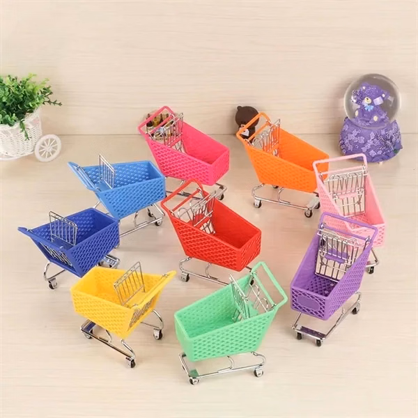 Kids' Mini Metal Shopping Cart Toy