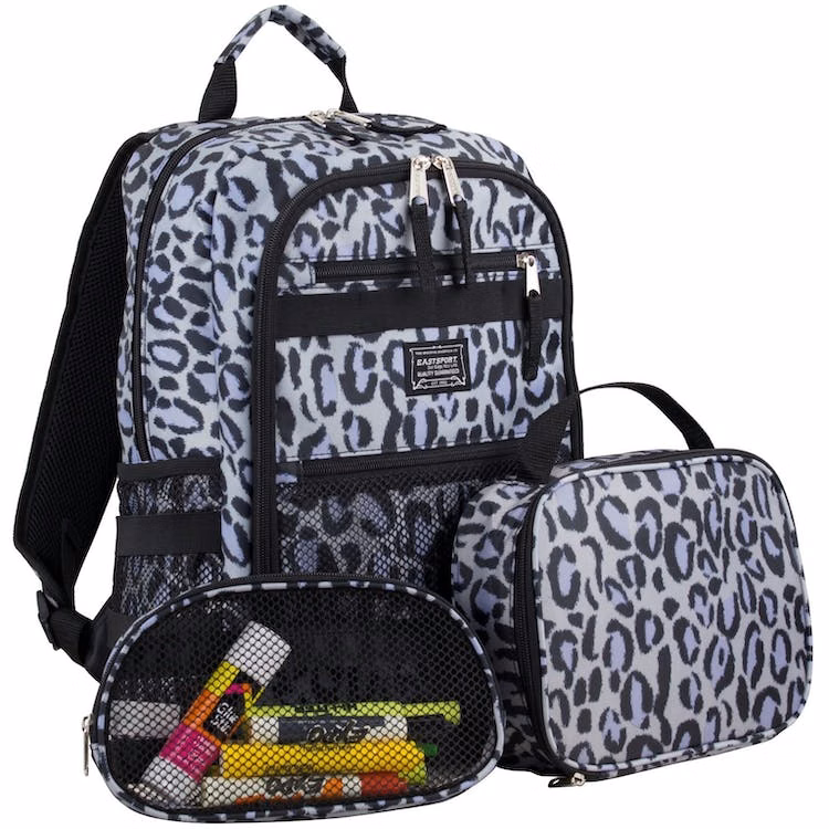 Backpack Lunch Bag Pencil Case Sets - Cheetah
