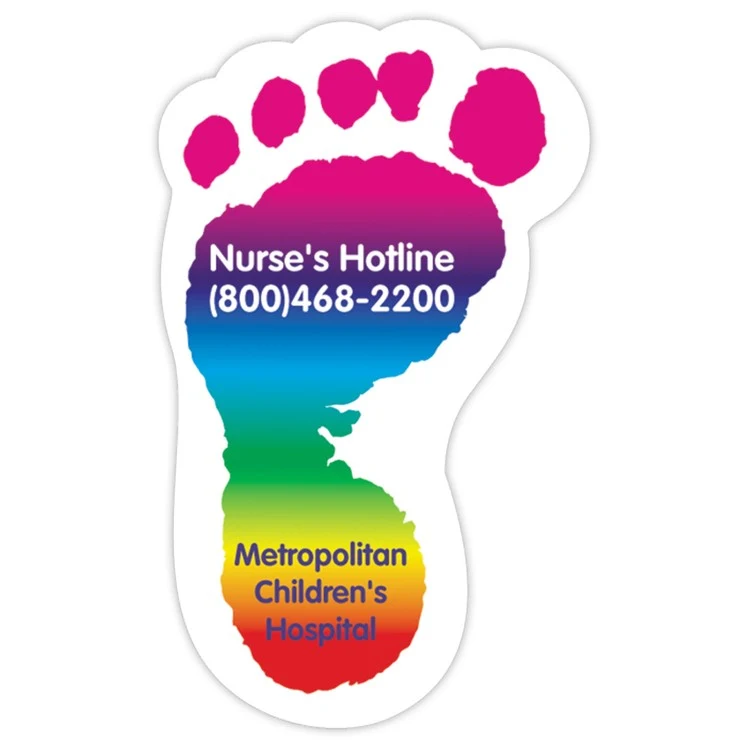 Vinyl Label (2"x3.125") Left Foot Shape 1