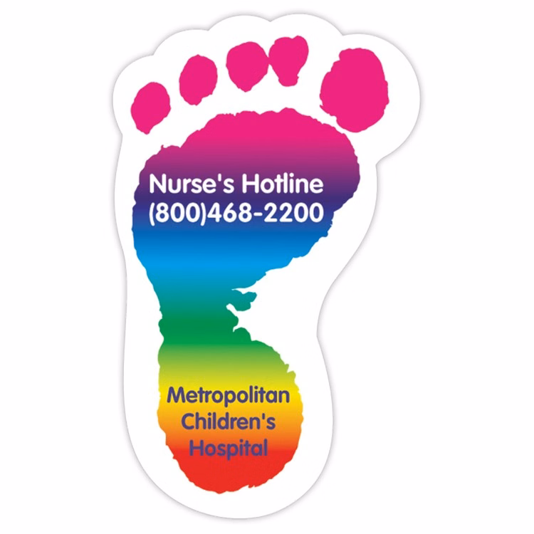 Vinyl Label (2"x3.125") Left Foot Shape