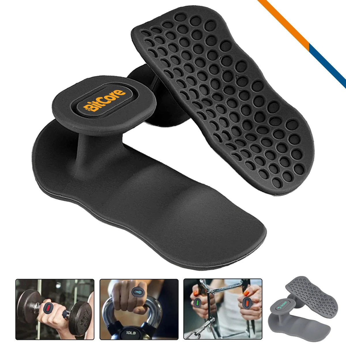 Perkins Silicone Non Slip Gym Fingerless Hand Grips 1